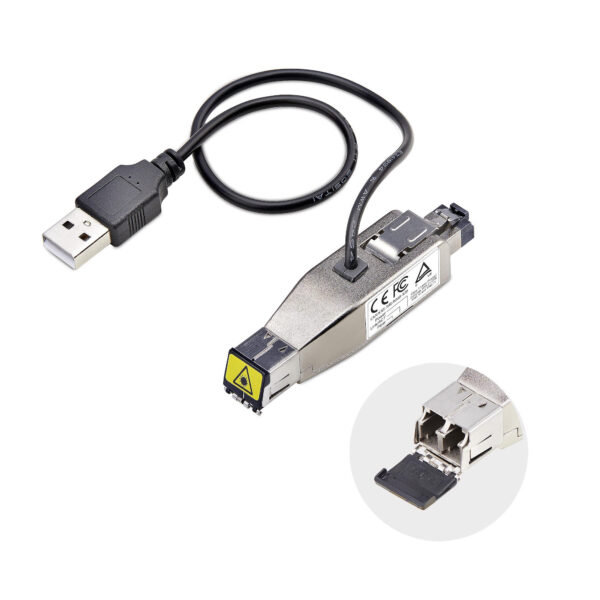 500d200c281fe1a1c0a892aed9f9c7d9d450230f.jpg StarTech.com Gigabit Fiber to RJ45 Ethernet Media Converter Dongle, Optical Singlemode 10km/Multimode 800m, USB Powered, Compact Design, Metal Housing, Micro Mini, TAA