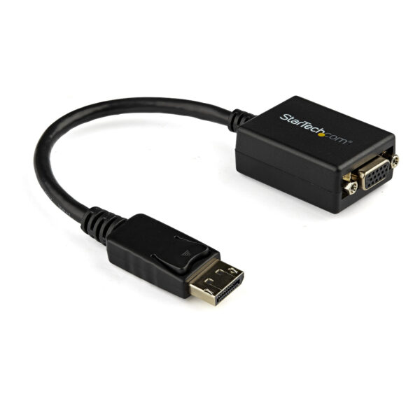 5781468_1863286119.jpg StarTech.com DisplayPort to VGA Adapter - Active DP to VGA Converter - 1080p Video - DisplayPort Certified - DP/DP++ Source to VGA Monitor Cable Adapter Dongle - Latching DP Connector