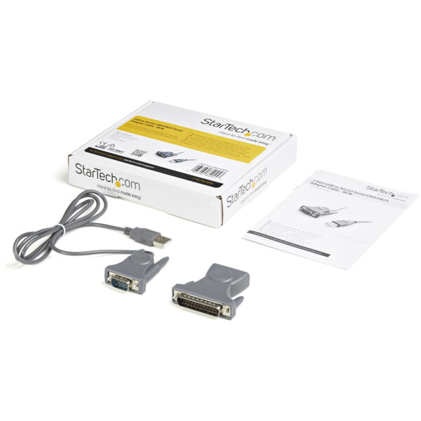 5893900_9461845115.jpg StarTech.com 3ft (91cm) 1-Port USB to Serial Cable, DB9/DB25 RS232 to USB Converter, Prolific, USB to Serial Adapter