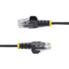StarTech.com 15m Black Slim CAT6 Ethernet Cable, Snagless, 100W PoE, UTP, LSZH, 28AWG Pure Bare Copper Wire, Slim RJ45 Network Patch Cord w/Strain Reliefs, Individually Tested