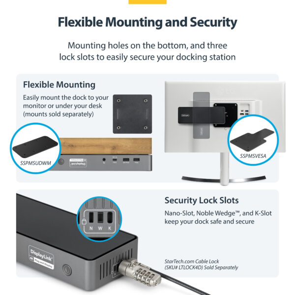 5c8a812c25ba3690fd9889356c9c1b7722674057.jpg StarTech.com Triple-Monitor USB-C Docking Station, 140W Laptop Charging Dock for MacBook Pro and Windows, 4K 60Hz HDMI or DisplayPort, TAA
