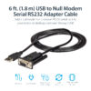 6062e516af2b245a4e0ec84fcc4053bef7b57733.jpg StarTech.com 6ft (1.8m) 1-Port USB to Serial RS232 Adapter, FTDI DB9 Serial DCE Adapter Cable, Null Modem, USB 2.0 - TAA