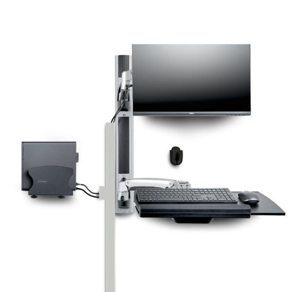 61b809b3a0ce0bc8959e07301911a6f0.jpg StarTech.com Wall Mount Workstation, VESA Mount For 32" Monitors (22lb/10kg), Fully Articulating Single Monitor Mount & Keyboard Tray w/Desktop Computer/PC Bracket, Standing Desk