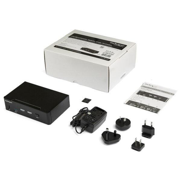 62358955_9147369121.jpg StarTech.com 2 Port DisplayPort KVM Switch - 4K 60Hz - Single Display - Dual Port UHD DP 1.2 USB KVM Switch with Integrated USB 3.0 Hub & Audio - Dell HP Apple Lenovo - TAA Compliant