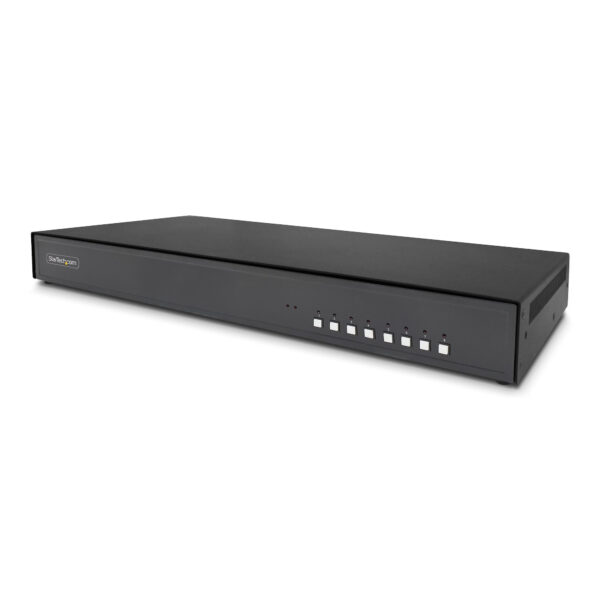 StarTech.com Secure 8-Port KVM Switch, DisplayPort, 4K 30Hz, NIAP 4.0 Desktop KVM, Metal Housing, Made in the USA