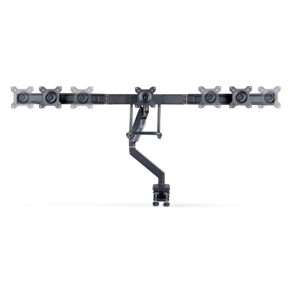 6912eeccca34430284593a5d2695db39f620bc84.jpg StarTech.com Crossbar Triple Monitor Desk Mount For Up To Three 27in Screens, VESA 75x75/100x100, Tool-Less Arm Adjustments, C-Clamp/Grommet, Spring-Assisted Arm