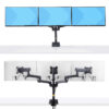 6aea2c763ddd3d869f776fc0ec7d70ca12b449cb.jpg StarTech.com Triple Monitor Desk Mount For Up To Three 27in Screens, VESA 75x75/100x100, Tool-Less Arm Adjustments, C-Clamp/Grommet Mount, Spring-Assisted Arms