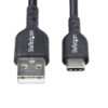 6ea008f4b7825bd6b2f1916748e36463939c9e81.jpg StarTech.com 1ft (30cm) USB-A to USB-C Charging Cable, Charge & Sync, 3A, USB 2.0, TPE Jacket - Black USB Charging Cord