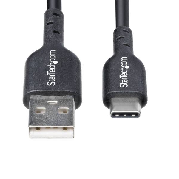 6ea008f4b7825bd6b2f1916748e36463939c9e81.jpg StarTech.com 1ft (30cm) USB-A to USB-C Charging Cable, Charge & Sync, 3A, USB 2.0, TPE Jacket - Black USB Charging Cord