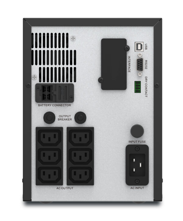 71539909_9564113535.jpg APC Easy UPS 1 Ph Line Interactive, 3kVA, Tower, 230V, 6 IEC C13 outlets, AVR, Dry Contact, LCD, W/O Network Card support