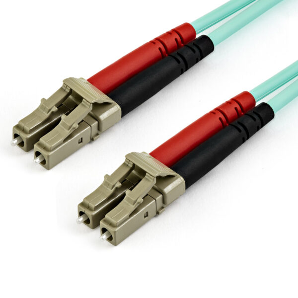 72512715_4007964499.jpg StarTech.com 10m (30ft) LC/UPC to LC/UPC OM4 Multimode Fiber Optic Cable, 50/125µm LOMMF/VCSEL Zipcord Fiber, 100G, Low Insertion Loss - LSZH Fiber Jumper Cord