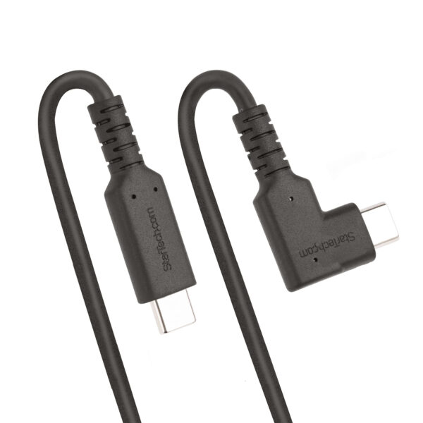 7525b9e87afacaccad333de56a9daee5.jpg StarTech.com 6.6ft (2m) USB-C Cable, Right-Angled, USB 5Gbps, 100W (5A) Power Delivery, 4K 60Hz DP Alt Mode, Rugged USB C Cord - Thunderbolt Compatible