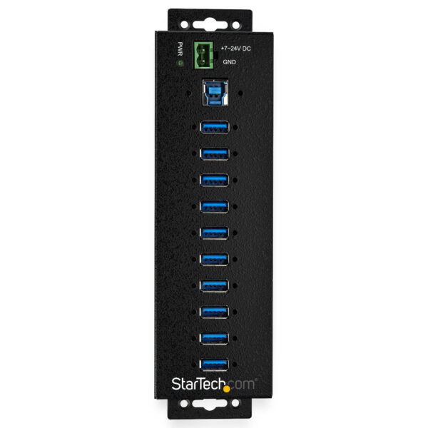75263818_8932799082.jpg StarTech.com 10-Port USB 3.0 Hub with Power Adapter - Metal Industrial USB-A Hub with ESD & 350W Surge Protection - Din/Wall/Desk Mountable - High Speed USB 3.2 Gen 1 (5Gbps) Hub