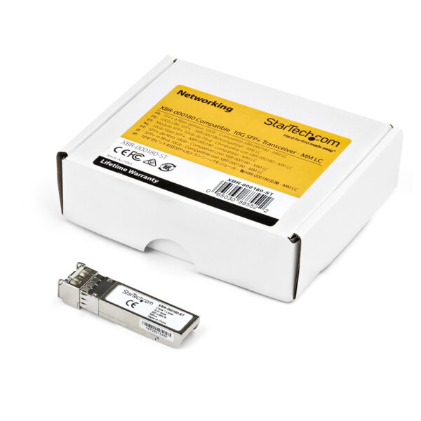 75287333_2288965203.jpg StarTech.com HPE J9150D Compatible SFP+ Module - 10GBASE-SR - 10GbE Multi Mode Fiber Optic Transceiver - 10GE Gigabit Ethernet SFP+ - LC 300m - 850nm - DDM HPE FlexFabric, 6120XG, 6120G