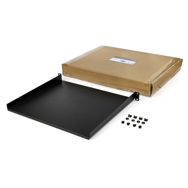 75731938_7094863606.jpg StarTech.com 1U Server Rack Shelf - Universal Rack Mount Cantilever Shelf for 19" Network Equipment Rack & Cabinet - Heavy Duty Steel – Weight Capacity 44lb/20kg - 16" Deep Tray, Black