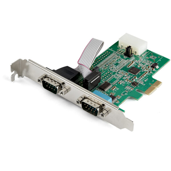 77943584_1670652910.jpg StarTech.com 2-port PCI Express RS232 Serial Adapter Card - PCIe RS232 Serial Host Controller Card - PCIe to Dual Serial DB9 Card - 16950 UART - Expansion Card - Windows & Linux