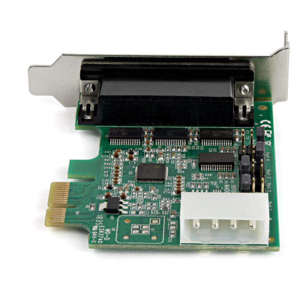 77943592_8173705323.jpg StarTech.com 4-port PCI Express RS232 Serial Adapter Card - PCIe RS232 Serial Host Controller Card - PCIe to Serial DB9 - 16950 UART - Low Profile Expansion Card - Windows/Linux - TAA
