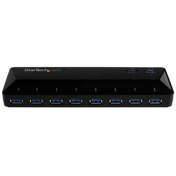 StarTech.com 10-Port USB 3.0 Hub with Charge and Sync Ports - 2 x 1.5A Ports~10-Port USB 3.0 Hub with Charge and Sync Ports - 5Gbps - 2 x 1.5A Ports