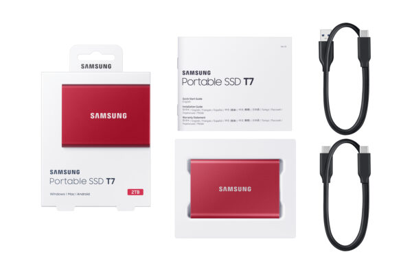 79127678_1376000817.jpg Samsung Portable SSD T7 2 TB USB Type-C 3.2 Gen 2 (3.1 Gen 2) Red
