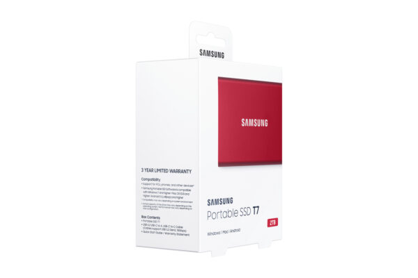 79127678_5151656468.jpg Samsung Portable SSD T7 2 TB USB Type-C 3.2 Gen 2 (3.1 Gen 2) Red