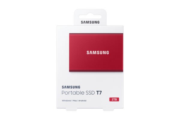 79127678_7398218723.jpg Samsung Portable SSD T7 2 TB USB Type-C 3.2 Gen 2 (3.1 Gen 2) Red