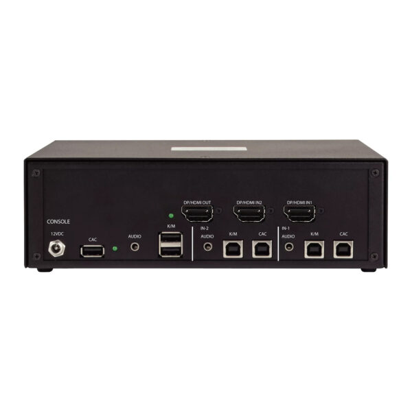 7bf9e2cafe2573bbfebdb935d6b7abee659dfc33.jpg StarTech.com Secure 2-Port KVM Switch, HDMI or DisplayPort, 4K 60Hz, NIAP 4.0 Desktop KVM, Metal Housing, CAC Port, Made in the USA