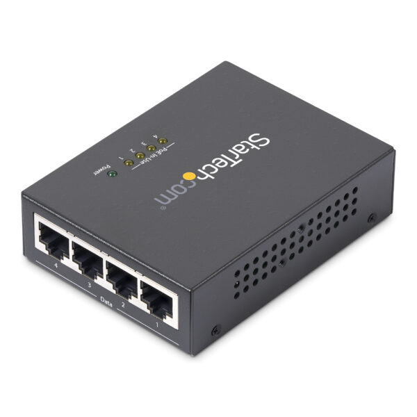 7c3b41635b0bb7f646b731d3a6d3817f5bf02da3.jpg StarTech.com 4-Port Gigabit Midspan - PoE+ Injector - 802.3at/af