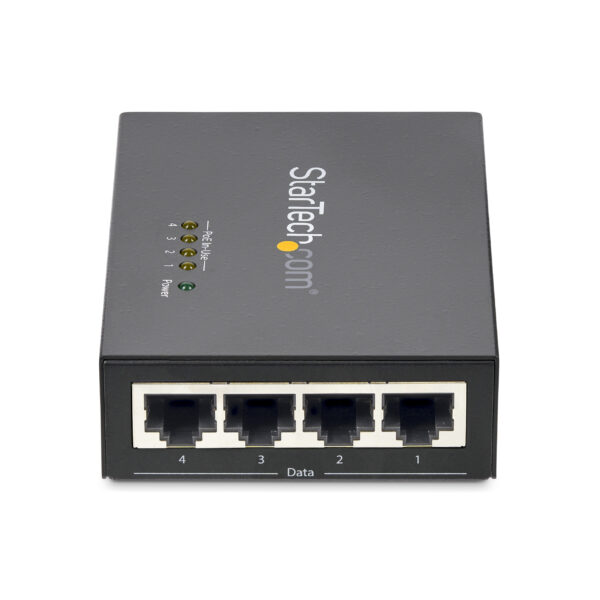7cebdfe4056ee10815a7dae797fdcb667a7d85f4.jpg StarTech.com 4-Port Gigabit Midspan - PoE+ Injector - 802.3at/af