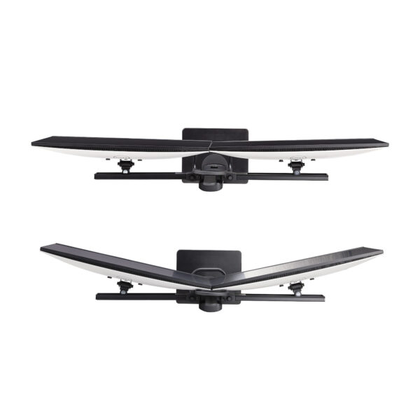 StarTech.com Crossbar Dual Monitor Desk Stand For Double 27-inch Screens, VESA Mount 75x75/100x100, Toolless Height Adjustment, Up To 13.2lb (6kg) Per Display