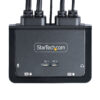 StarTech.com 2-Port USB-C Cable KVM Switch, 4K 60Hz DisplayPort Output, Compact KVM with 4ft/1.2m USB Type-C/Audio Integrated Cables, Bus Powered - Remote Push-Button/Hotkey Switching