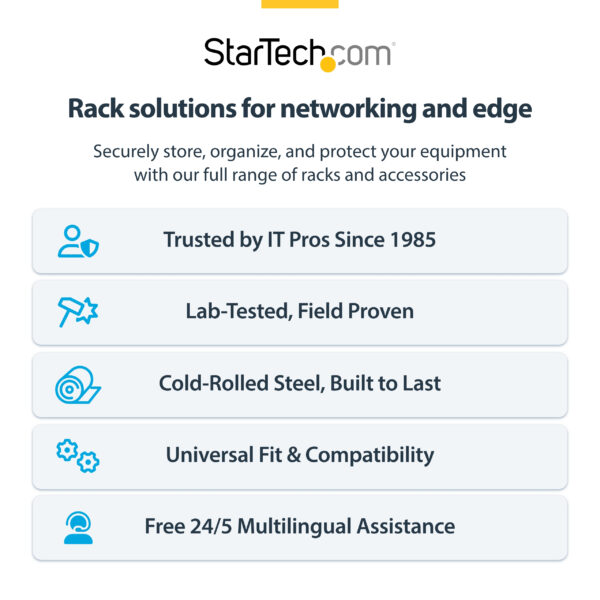 7eff9f3cd1a80eee528c18643ebcf61e4019c336.jpg StarTech.com 2U Wall Mount Network Rack - 14In. Deep (Low Profile) - 19" Patch Panel Bracket for Shallow Server, IT Equipment, Network Switches - 77lbs/35kg Weight Capacity, Black