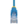 StarTech.com 15m Blue Slim CAT6 Ethernet Cable, Snagless, 100W PoE, UTP, LSZH, 28AWG Pure Bare Copper Wire, Slim RJ45 Network Patch Cord w/Strain Reliefs, Individually Tested