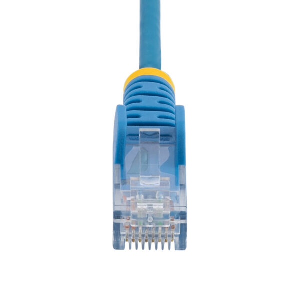 StarTech.com 15m Blue Slim CAT6 Ethernet Cable, Snagless, 100W PoE, UTP, LSZH, 28AWG Pure Bare Copper Wire, Slim RJ45 Network Patch Cord w/Strain Reliefs, Individually Tested