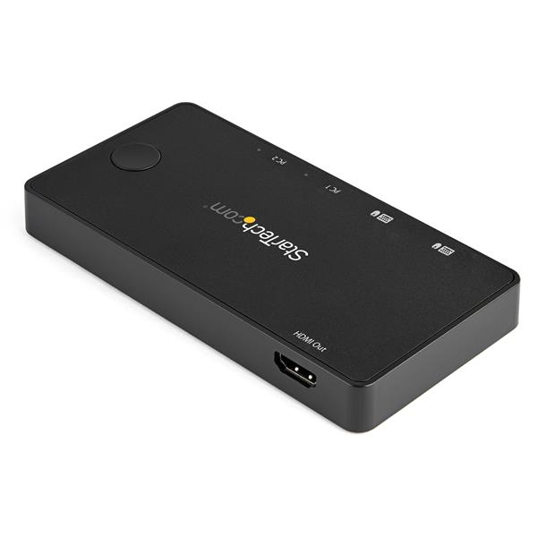 80207744_8941316598.jpg StarTech.com 2 Port USB C KVM Switch - 4K 60Hz HDMI - Compact Dual Port UHD USB Type C Desktop Mini KVM Switch with USB C Cables - Bus Powered - MacBook iPad Pro ThinkPad IdeaPad EliteBook