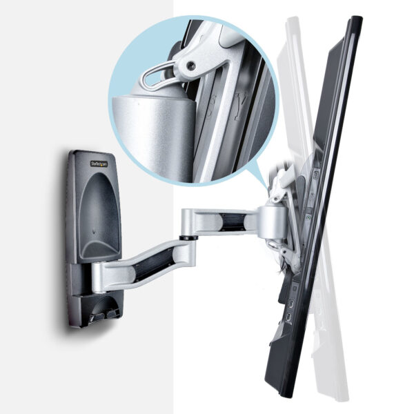 809a36b62a1c03617fbd256f21b291d3.jpg StarTech.com Articulating TV Wall Mount, VESA Wall Mount, Supports 26 to 65 inch/99lb/Flat/Curved TVs, Retractable Low Profile Wall Mount TV Bracket, Adjustable Corner TV Wall Mount