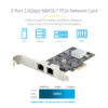 StarTech.com 2-Port 2.5Gbps NBASE-T PCIe Network Card, Intel I225-V, Dual-Port Computer Network Card, Multi-Gigabit NIC, PCI Express Server LAN Card, Desktop Ethernet Interface