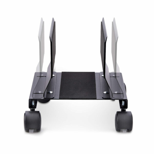 StarTech.com Computer Tower Cart, Rolling Mobile CPU Caddy on Wheels (Casters), Max Load 46.3lb/21kg, Adjustable PC Case Mount, Desktop Floor Stand, Steel Dolly