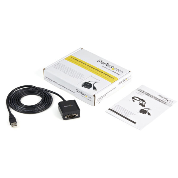 8666842_5958626719.jpg StarTech.com 1 Port FTDI USB to Serial RS232 Adapter Cable with COM Retention