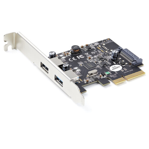 87890179_6779940186.jpg StarTech.com 2-Port USB PCIe Card with 10Gbps/port - USB 3.1/3.2 Gen 2 Type-A PCI Express 3.0 x2 Host Controller Expansion Card - Add-On Adapter Card - Full/Low Profile - Windows & Linux