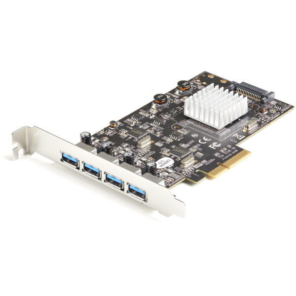 88597496_7078597917.jpg StarTech.com 4-Port USB PCIe Card - 10Gbps USB 3.1/3.2 Gen 2 Type-A PCI Express Expansion Card with 2 Controllers - 4x USB-A - USB PCIe Add-On Adapter Card - Windows/Mac/Linux