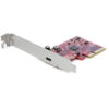 88597497_9620332330.jpg StarTech.com 1-Port USB 3.2 Gen 2x2 PCIe Card, USB-C 20Gbps SuperSpeed PCI Express 3.0 x4 Controller Card, USB Type-C Adapter Card, Data Only, Windows/macOS/Linux, TAA