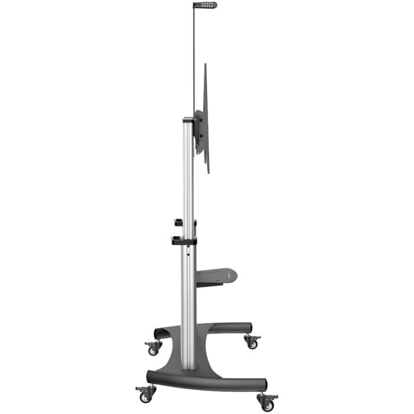 88921804_2455876215.jpg StarTech.com Mobile TV Stand - Heavy Duty TV Cart for 60-100" Display (100kg/220lb) - Height Adjustable Rolling Flat Screen Floor Standing on Wheels - Universal Television Mount w/Shelves