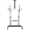 88921804_7206074257.jpg StarTech.com Mobile TV Stand - Heavy Duty TV Cart for 60-100" Display (100kg/220lb) - Height Adjustable Rolling Flat Screen Floor Standing on Wheels - Universal Television Mount w/Shelves