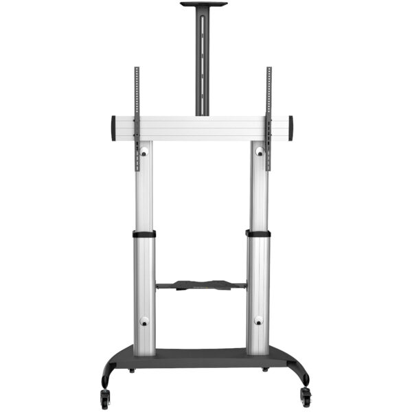 88921804_7206074257.jpg StarTech.com Mobile TV Stand - Heavy Duty TV Cart for 60-100" Display (100kg/220lb) - Height Adjustable Rolling Flat Screen Floor Standing on Wheels - Universal Television Mount w/Shelves