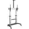 88921804_8185674443.jpg StarTech.com Mobile TV Stand - Heavy Duty TV Cart for 60-100" Display (100kg/220lb) - Height Adjustable Rolling Flat Screen Floor Standing on Wheels - Universal Television Mount w/Shelves