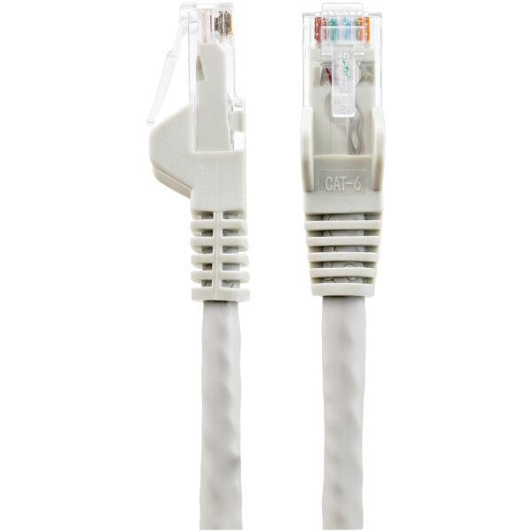 StarTech.com 2m CAT6 Ethernet Cable - LSZH (Low Smoke Zero Halogen) - 10 Gigabit 250Mhz 100W PoE RJ45 10GbE UTP Network Patch Cord Snagless with Strain Relief - Grey, CAT 6, ETL Verified, 24AWG