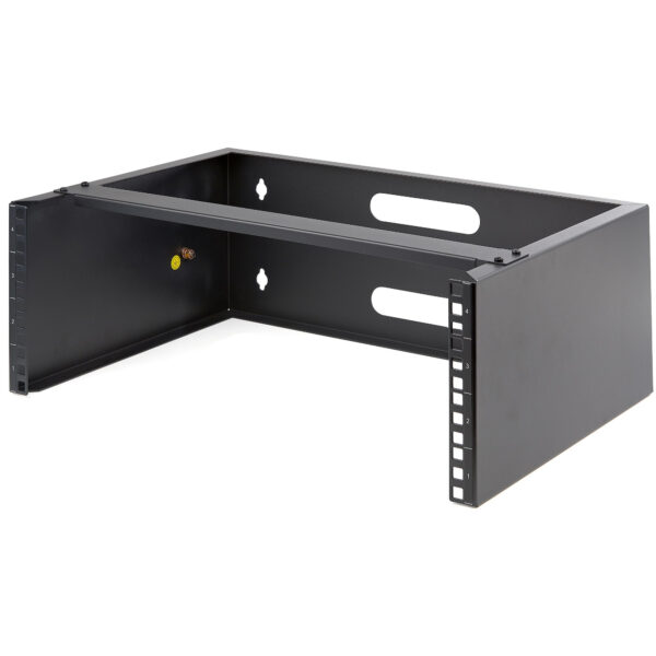 89660032_8257330544.jpg StarTech.com 4U Wall Mount Network Rack - 14 Inch Deep (Low Profile) - 19" Patch Panel Bracket for Shallow Server and IT Equipment, Network Switches - 44lbs/20kg Weight Capacity, Black
