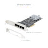 StarTech.com 4-Port 2.5Gbps NBASE-T PCIe Network Card, Intel I225-V, Quad-Port Computer Network Card, Multi-Gigabit NIC, PCI Express Server LAN Card, Desktop Ethernet Interface