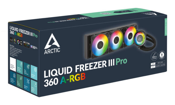 ARCTIC Liquid Freezer III Pro 360 A-RGB - Multi Compatible All-in-One CPU Water Cooler with A-RGB