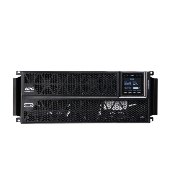 91283095_3749550778.jpg APC Smart-UPS On-Line, 5kVA/5kW, Rack/Tower, 230V, 2x IEC C13+1x IEC C19+Hard wire 3-wire (H+N+E) outlets, Network Card, W/O rail kit